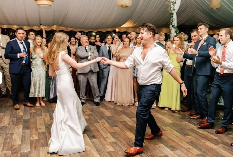 Georgia and Eli dancing at their 2023 wedding